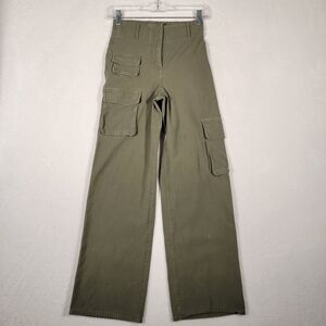Wilfred Free Wide Leg Cargo Pants in Green, Size 00